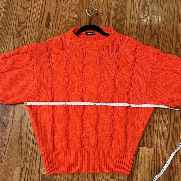 Women’s Orange Jumper Sweater Oversized size S long sleeve - Picture 8 of 9
